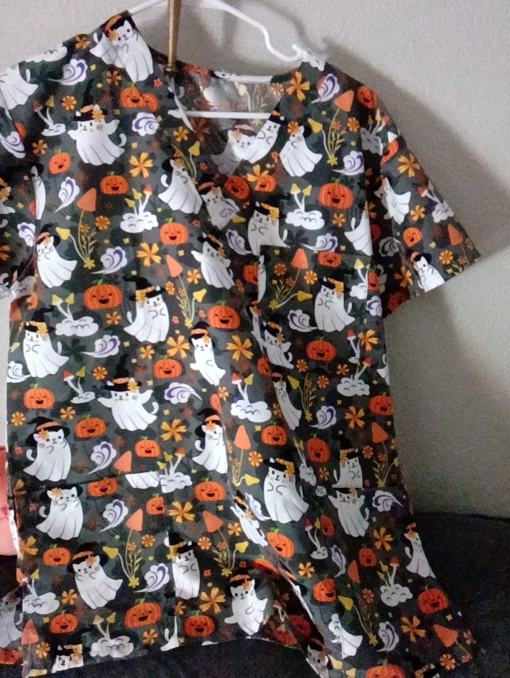 Halloween Scrub Top